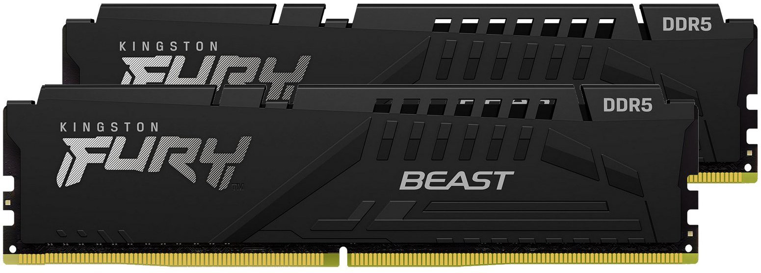 Память оперативная/ Kingston 16GB 6000MT/s DDR5 CL30 DIMM (Kit of 2) FURY Beast Black EXPO (KF560C30BBEK2-16)