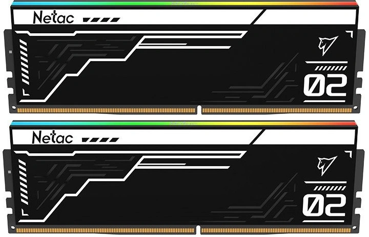 Память DDR5 2x16GB 6800MHz Netac NTS2D5P68DP-32K Shadow II RGB RTL Gaming PC5-54400 CL34 DIMM ECC 288-pin 1.4В kit с радиатором Ret