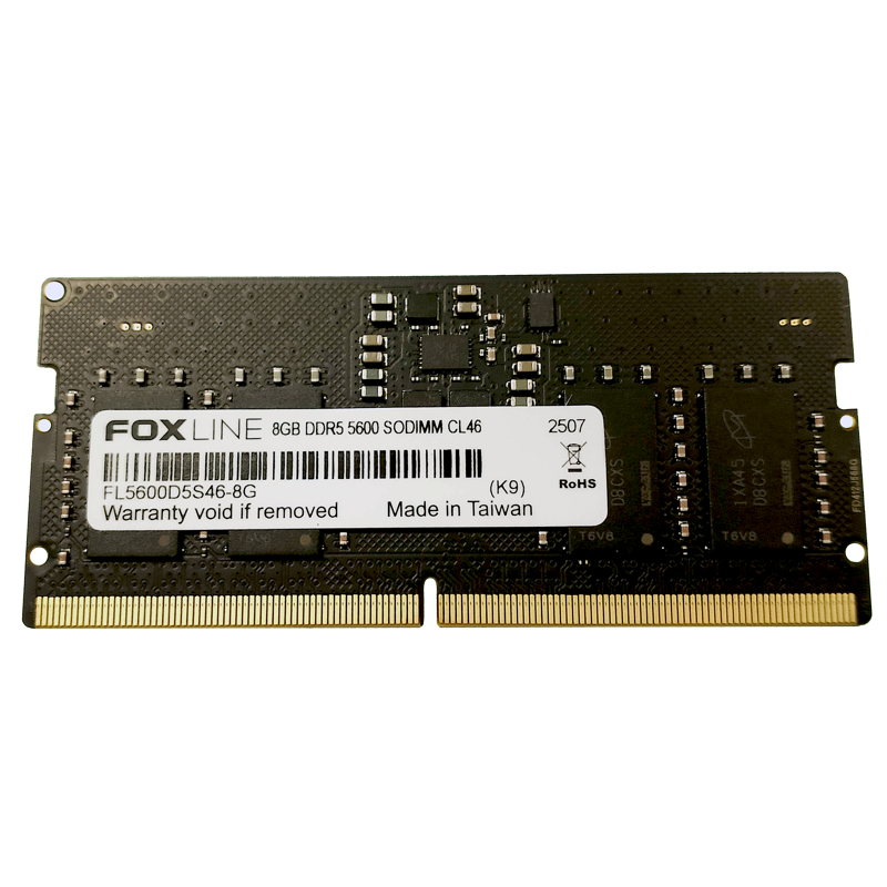 Память оперативная/ Foxline SODIMM 8GB 5600 DDR5 CL 46 (FL5600D5S46-8G)