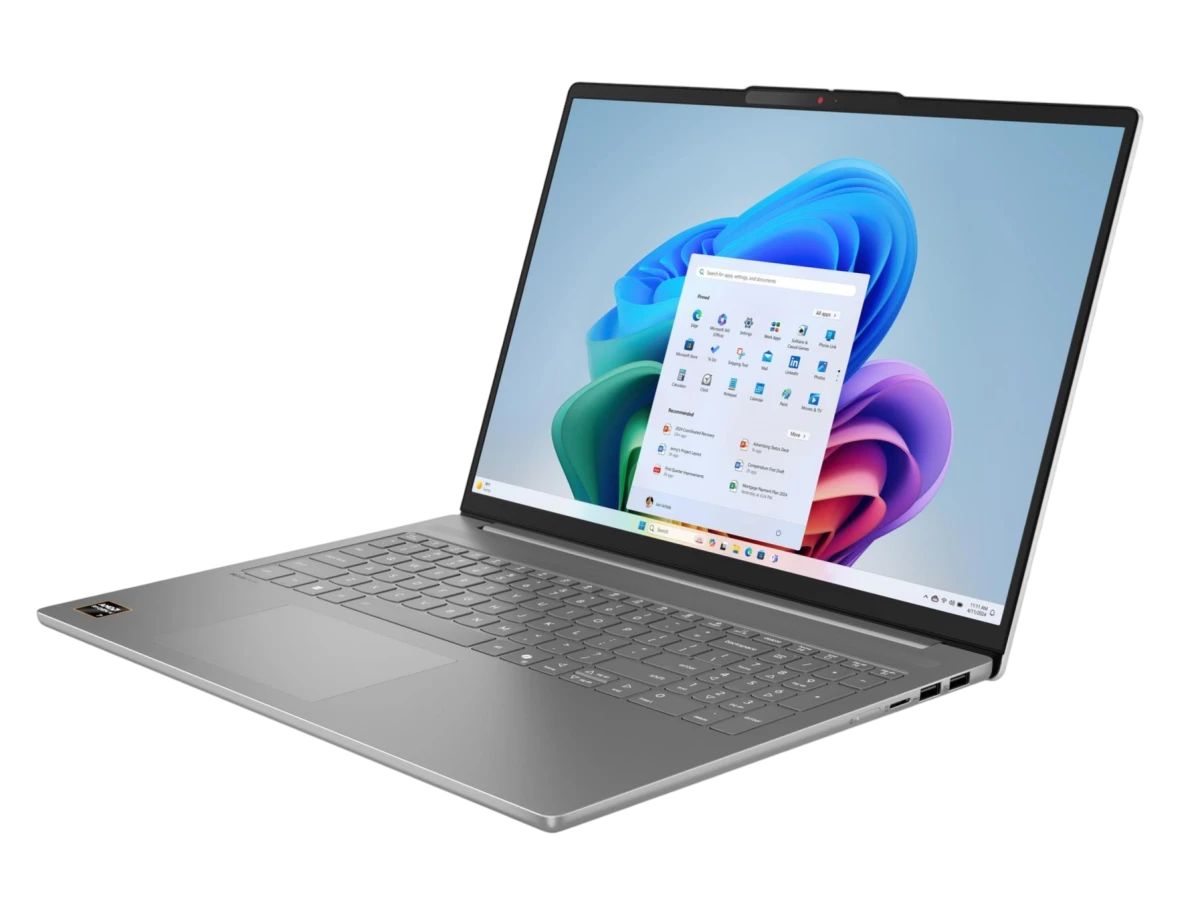 Ноутбук/ Lenovo IdeaPad Slim 5 16AKP10 16"(2880x1800 OLED)/AMD Ryzen AI 7 350(2Ghz)/16384Mb/512PCISSDGb/noDVD/Int:AMD Radeon 860M/Cam/BT/WiFi/80WHr/war 1y/1.76kg/luna grey/noOS + 100W, RU kbd (83HY000RRK)