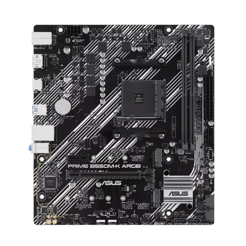 Материнская плата/ PRIME B550M-K ARGB/ / M4 B550 2DIMM DUAL M.2 AURA MB (90MB1GC0-M0EAY0)