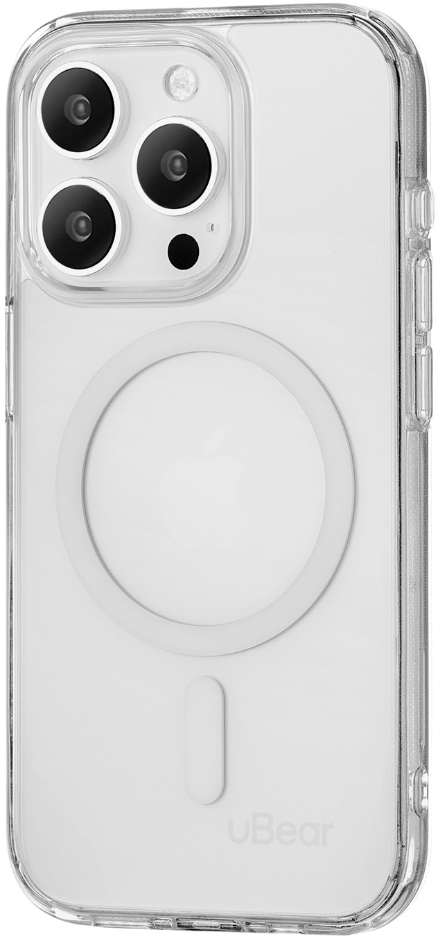 Чехол (клип-кейс) uBear для Apple iPhone 15 Pro Real Mag Case with MagSafe прозрачный (CS253TT61PRL-I23M)