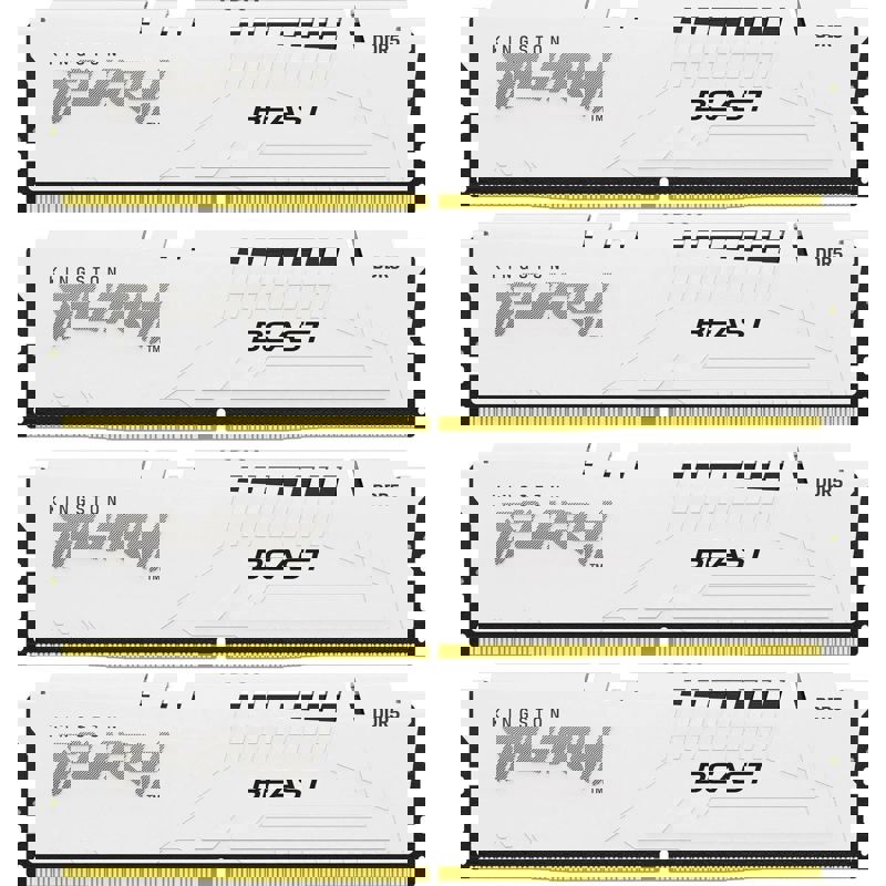 Память оперативная/ Kingston 64GB 6000MT/s DDR5 CL40 DIMM (Kit of 4) FURY Beast White XMP (KF560C40BWK4-64)