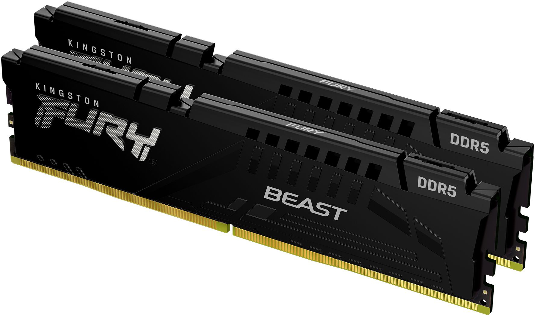DDR 5 DIMM 64Gb PC44800, 5600Mhz, Kingston FURY Beast Black XMP CL40 (Kit of 2) (KF556C40BBK2-64) (retail)