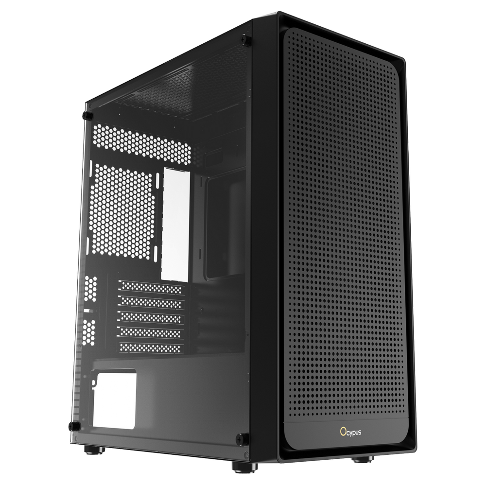 Корпус для ПК Case Ocypus Gamma C50 BK mATX / win / black / no PSU / Tempered Glass (GAMMA-C50-BKG000XX-GL)