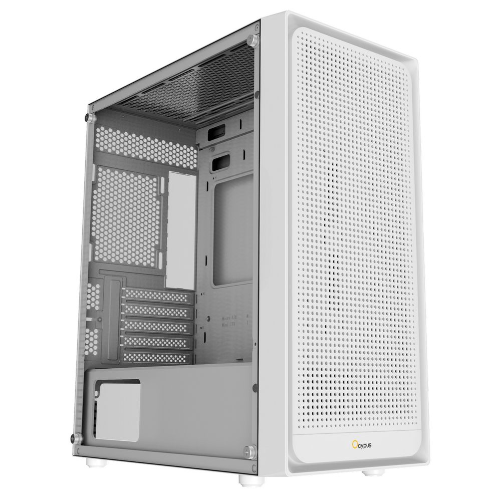 Корпус для ПК Case Ocypus Gamma C50 WH mATX / win / white / no PSU / Tempered Glass (GAMMA-C50-WHG000XX-GL)