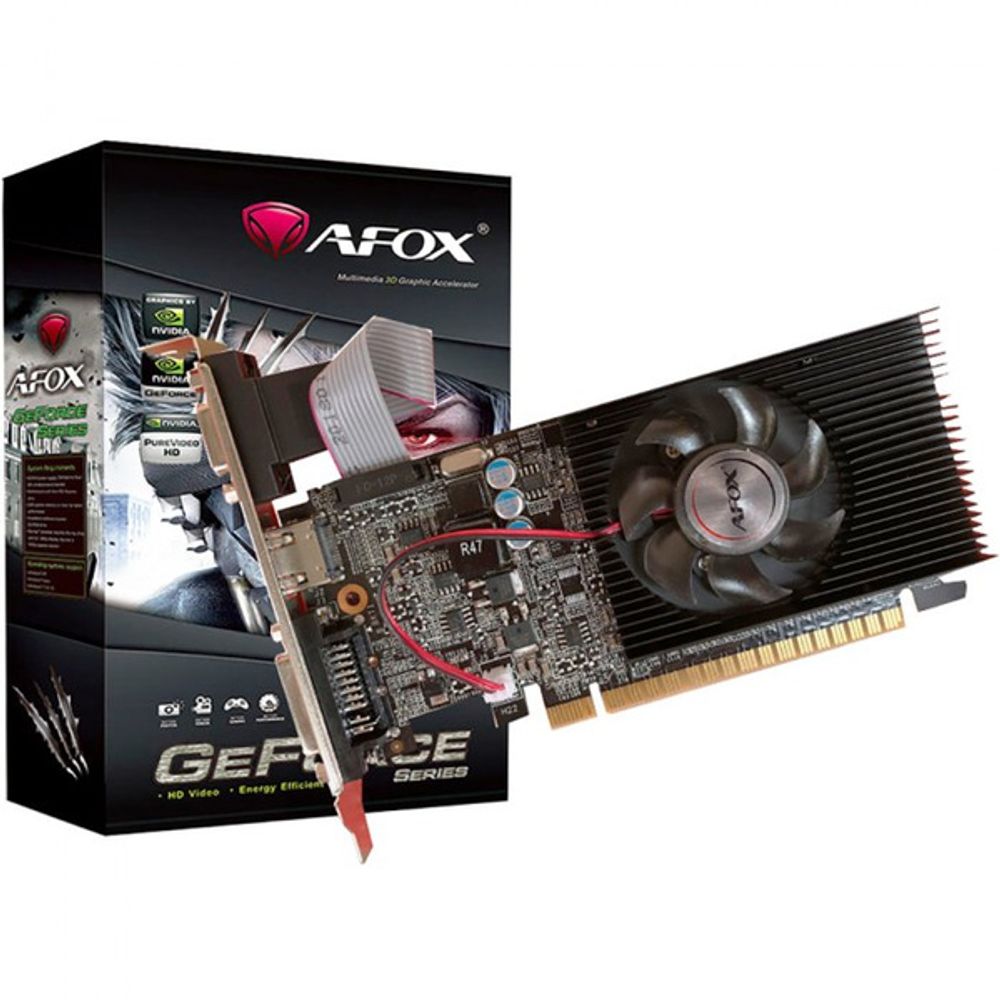 Видеокарта Afox G210 LP 1GB GDDR3 64bit VGA DVI HDMI RTL {50} (785143) (AF210-1024D3L8)