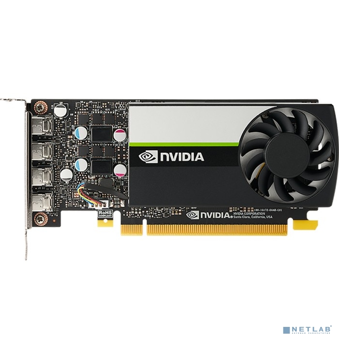 NVIDIA Nvidia Quadro T1000 4GB GDDR6 128-bit; 4 x mDP; RTL box (incl: vga, 4xmDP->DP, FH + low profile planks, docs) (900-5G172-2550-000)