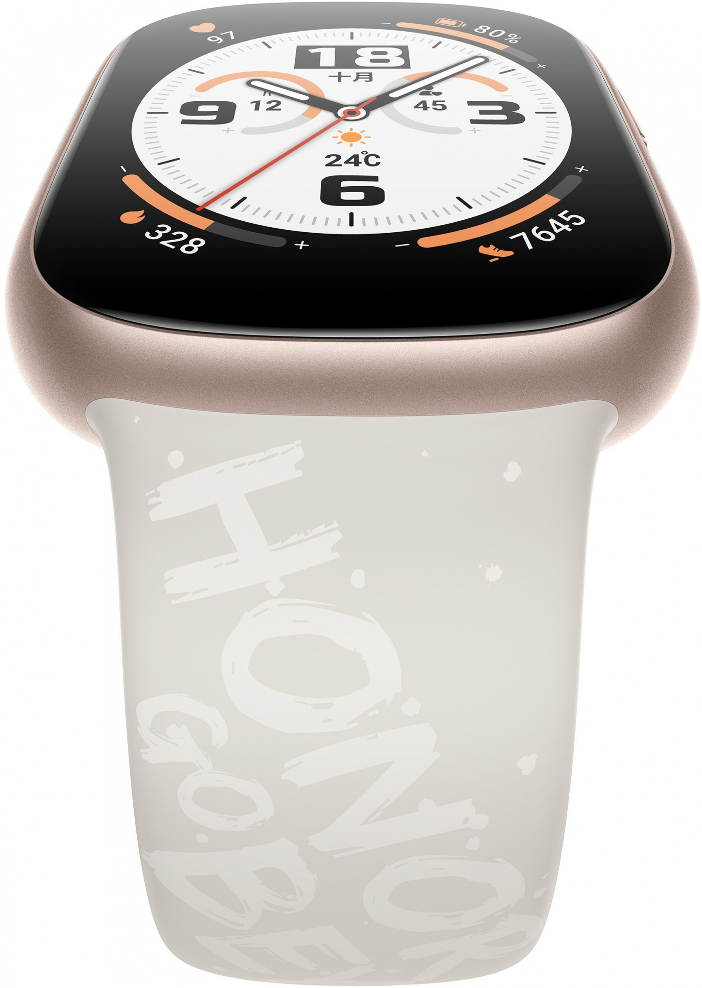 Смарт-часы Honor Watch 4 TMA-B19 45.3мм 1.75" AMOLED корп.розовый силикон рем.золотистый разм.брасл.:150-195мм (5502AAUA)
