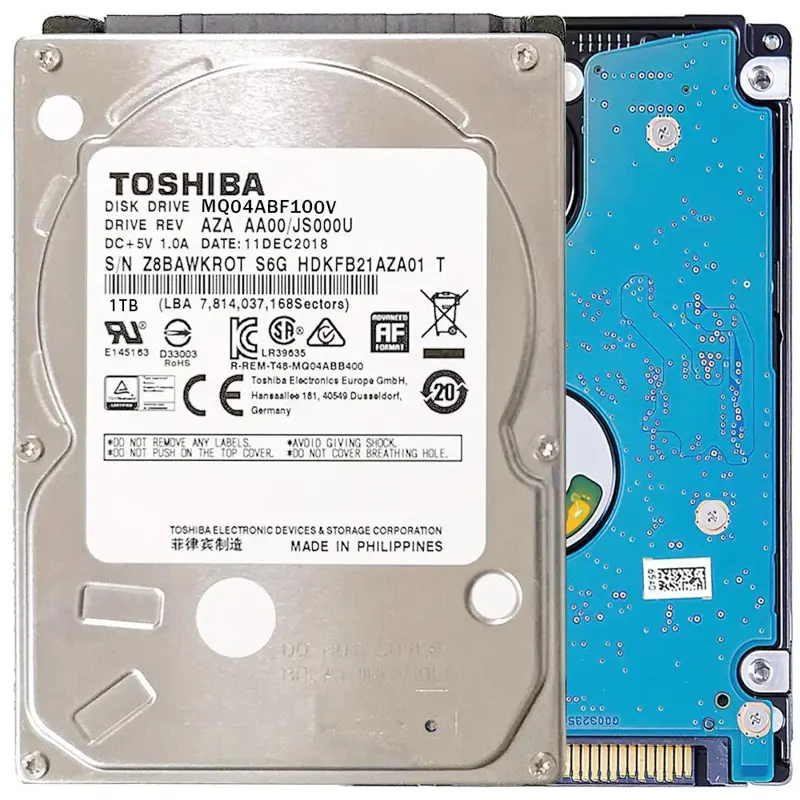 Жесткий диск/ HDD VIDEO Toshiba SATA3 1Tb 2.5" (SMR) 5400 128Mb 1 year warranty (MQ04ABF100V)