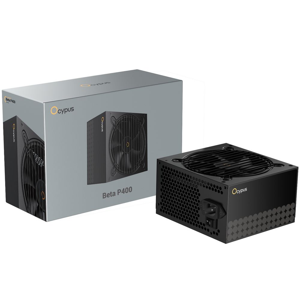 Блок питания 400W Ocypus Beta P400 BK (ATX, APFC, 20+4 pin, 120mm fan, PCI-E 6+2Px2, 3xSATA) (Beta-P400-N1HDBK024X-EU)
