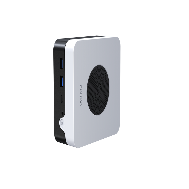 Компьютер/ Chuwi LarkBox X Intel N-series N100(0.8Ghz)/12288Mb/512SSDGb/Int:Intel UHD Graphics/BT/WiFi/war 1y/0.4kg/Grey+White/Win11Home + USB2.0*2/USB3.2*2/Type-C*1/HDMI*1/DP*1/RJ45*2/WIFI6,BT5.2/bracket (CWI556H)
