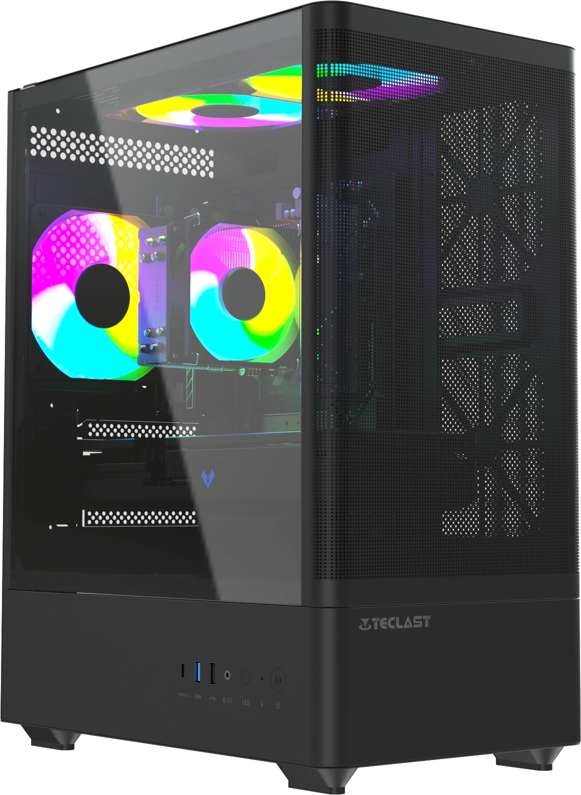 Компьютер Teclast G03 Ryzen 5 7500F (3.7) 32Gb SSD1Tb RTX5070 12Gb Windows 11 Pro GbitEth WiFi BT 750W черный (G03 7500F32G1T5070BKRU)