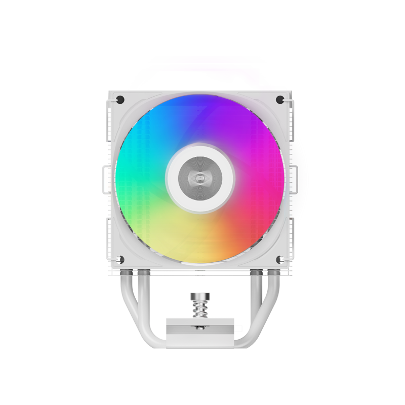 Кулер для процессора/ CPU Cooler PCCooler R400 ARGB WH (180W, 4-pin PWM, 133mm, Al/Cu, 4x6mm, ARGB, 1x92mm, 40.94CFM, 30dBA, 2200RPM, S: 1851/1700/1200/115X, AM5/AM4, white)