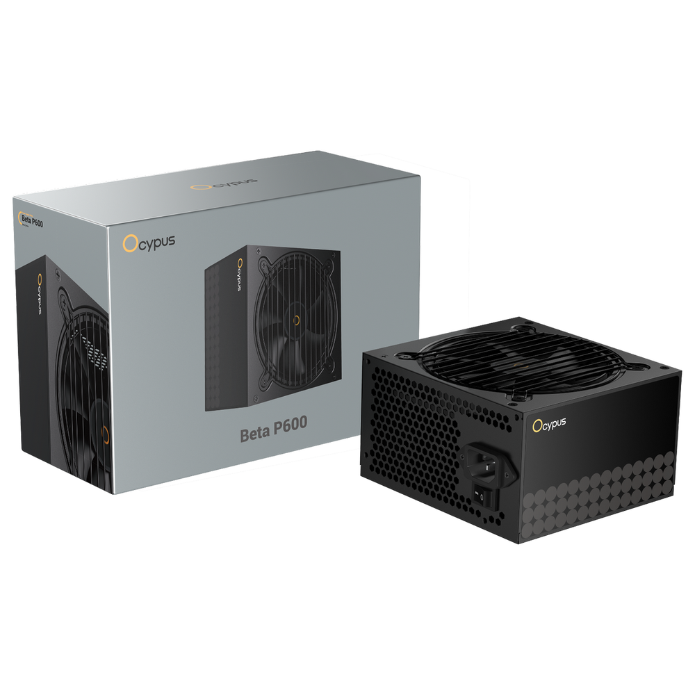 Блок питания 600W Ocypus Beta P600 BK (ATX, APFC, 20+4 pin, 120mm fan, PCI-E 6+2Px2, 3xSATA) (Beta-P600-N1HDBK024X-EU)
