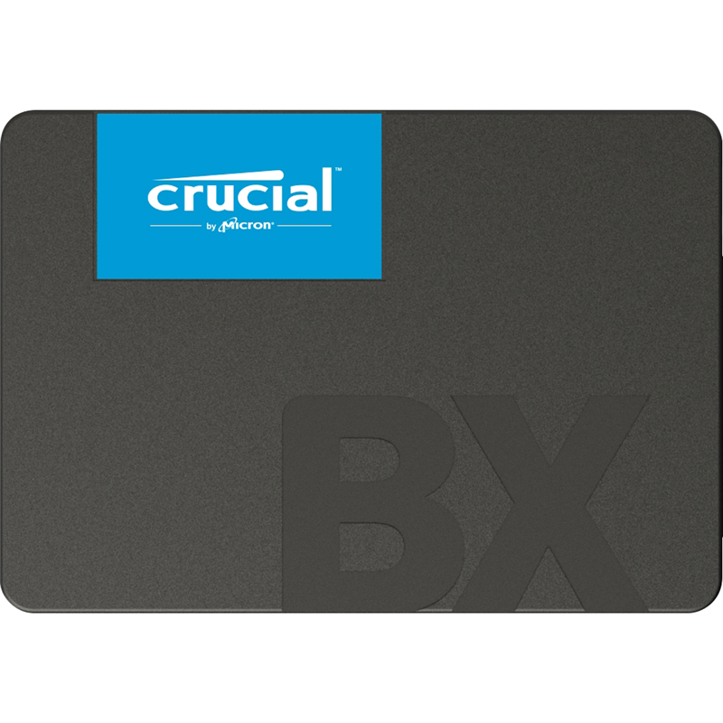 Crucial SSD BX500, 500GB, 2.5" 7mm, SATA3, 3D TLC, R/ W 550/ 500MB/ s, IOPs 95 000/ 61 000, TBW 120, DWPD 0.2 (12 мес.) (CT500BX500SSD1)