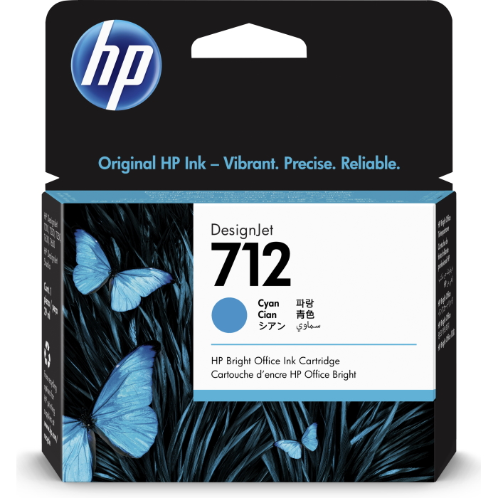 Картридж/ HP 712 29-ml Cyan DesignJet Ink Cartridge (3ED67A)