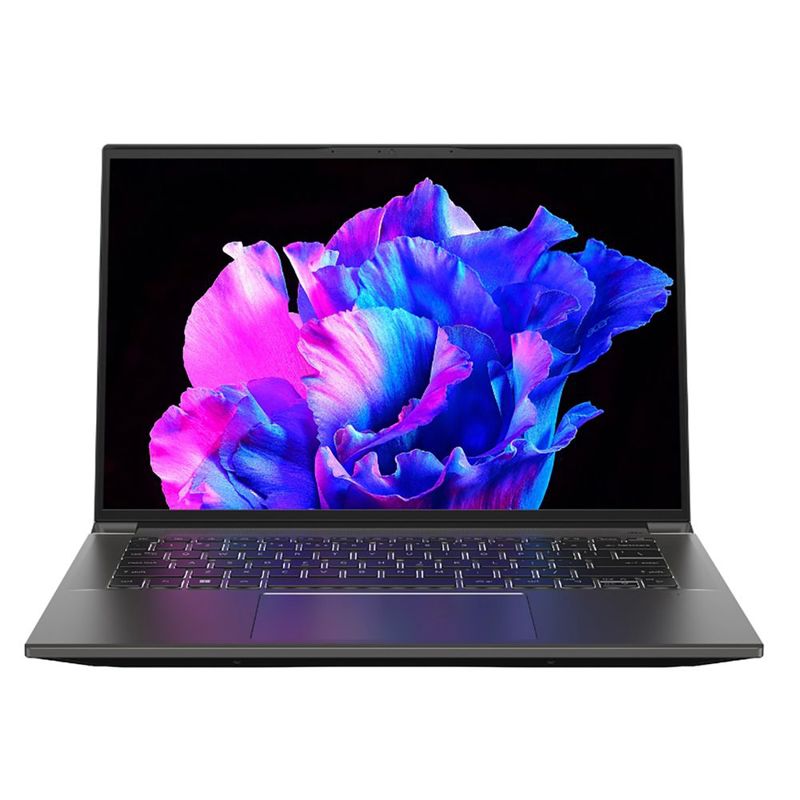 Ноутбук/ ACER Swift X SFX14-72G-76LG 14.5"(2880x1800 OLED (матовый))/Intel Core Ultra 7 155H(1.4Ghz)/16384Mb/1024PCISSDGb/noDVD/Ext:nVidia GeForce RTX4060(8192Mb)/Cam/BT/WiFi/50WHr/war 1y/1.4kg/Iron/Win11Home (NX.KR8CD.001)