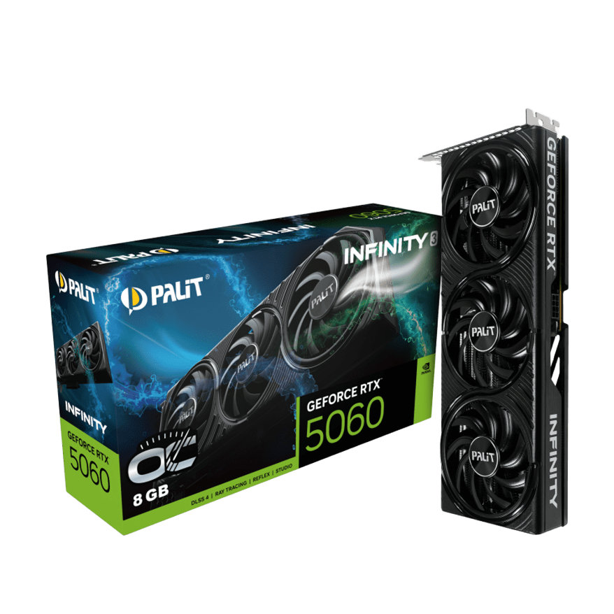 Видеокарта PALIT RTX5060 INFINITY 3 OC 8GB GDDR7 128bit 3-DP HDMI (NE75060T19P1-GB2063S)