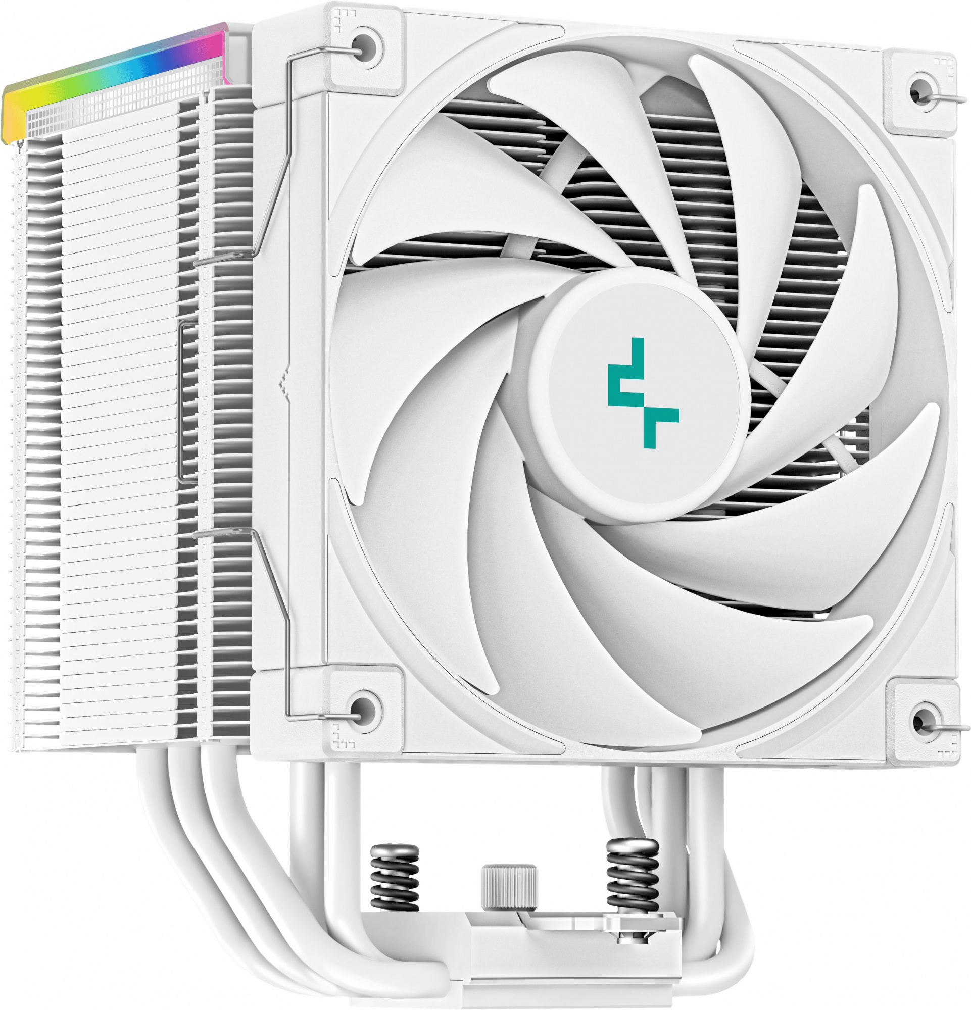 DEEPCOOL AK500 DIGITAL WH LGA20XX/ 1700/ 1200/ 115X/ AM5/ AM4 (9шт/ кор, TDP 240W, PWM, Fan 120mm, 5 тепл. трубок, Copper Base, белый) RET