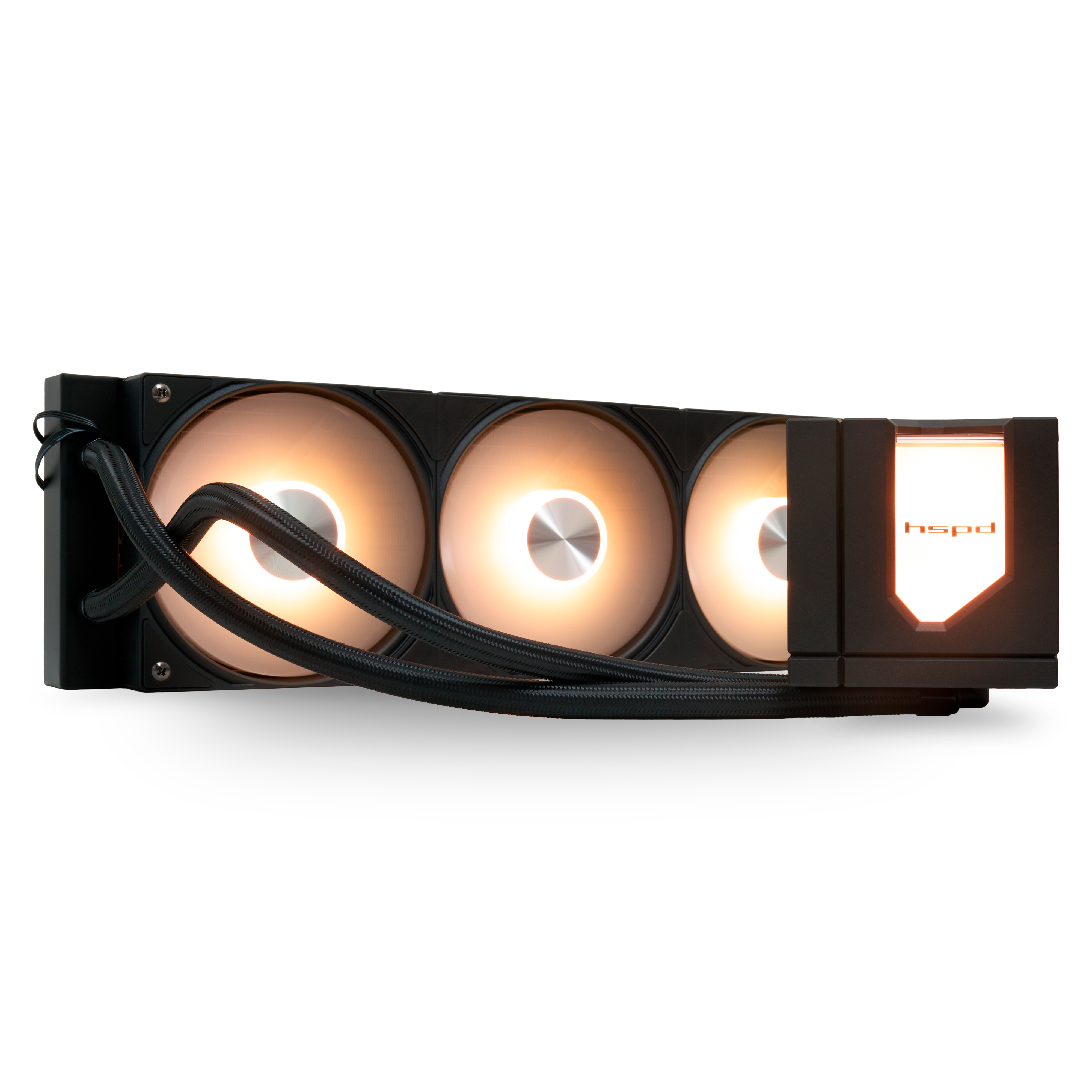 Водяное охлаждение для процессора/ Water Cooling System HSPD W1360 ARGB BLACK (300, 360mm, Black, ARGB/ Fans: 3x120mm, 71CFM, 27dBA, 1800RPM/ Pump height 62mm, 30dBA, 2500RPM, Rad thickness 27mm/ S: 1851, 1700 (W1360-BKAA)