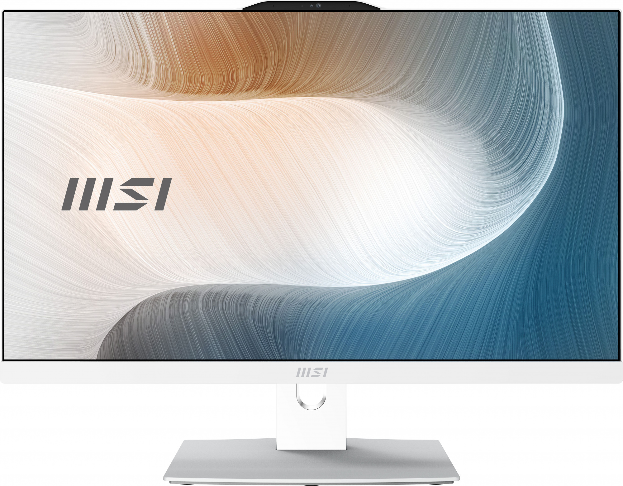 Моноблок MSI Modern AM242P 12M-617XRU 23.8" Full HD i7 1260P (2.1) 16Gb SSD512Gb Iris Xe noOS GbitEth WiFi BT 120W клавиатура мышь Cam белый 1920x1080 (9S6-AE0712-617)