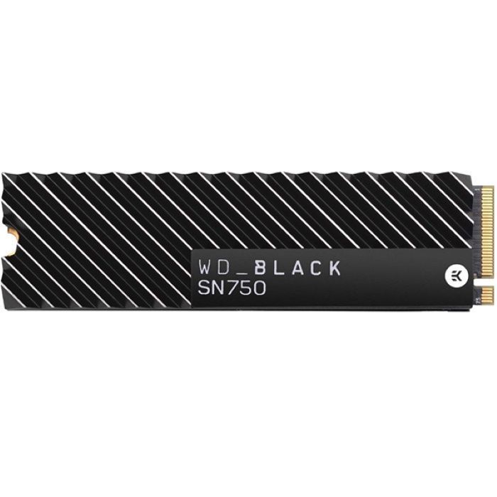 Накопитель Western Digital Black SN750 SSD NVMe 1TB M2.2280 3470/ 3000MB/ s 515K/ 560K IOPS MTBF 1.75M с радиатором (WDS100T3XHC)
