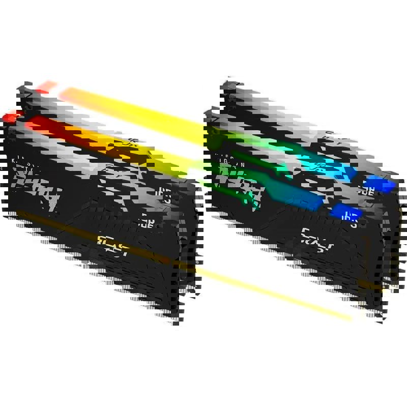 DDR 5 DIMM 32Gb PC44800, 5600Mhz, Kingston FURY Beast Black RGB CL40 (Kit of 2) (KF556C40BBAK2-32) (retail)