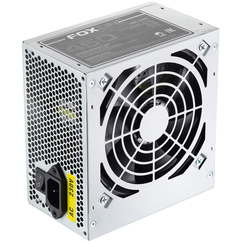 Блок питания 450Вт/ Power Supply Foxline, 450W, ATX, NOPFC, 120FAN (SX450R)