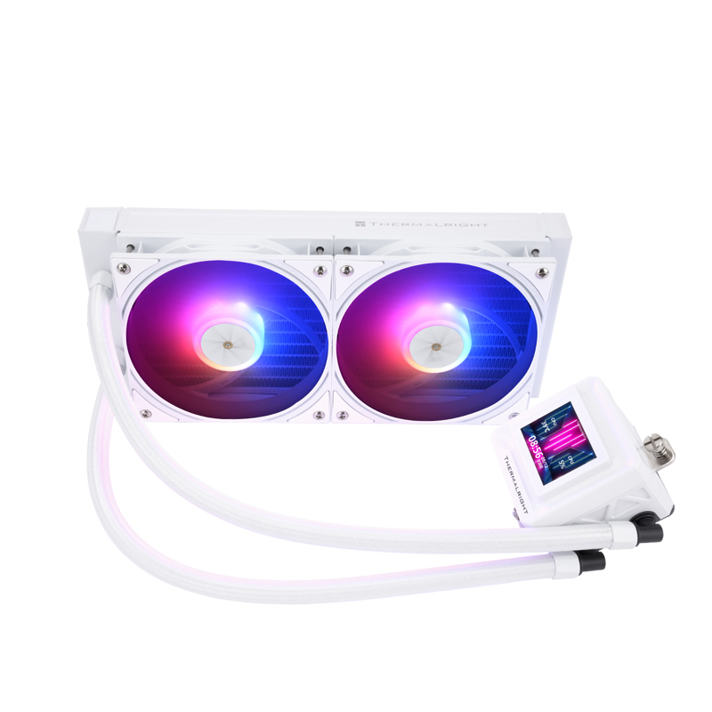Водяное охлаждение для процессора/ Water Cooling System Thermalright Frozen Warframe SE 240 ARGB White (240mm, LED temp., Black, ARGB/ Fans: 2x120mm, 70.84CFM, 29.8dBA, 2000RPM/ Pump height 59mm, (F-WFRAME-SE-240-ARGB-WH)