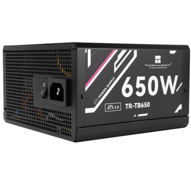 Блок питания 650W/ Power Supply Thermalright, 650W 80+ Bronze (ATX, 3.0, Full modular, 1x24(20+4)pin, 2xCPU 8(4+4)pin, 4xPCIe*2 8(6+2)pin, 3xSATA3, 3xMOLEX4pin, Active, 120x120mm, 150x140x86mm, APFC, black) (TR-TB650)