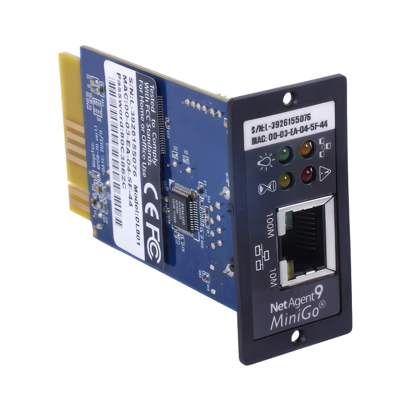 SNMP карта DL801 удаленного управления для ИБП серий POWERMAN RT/Online/Online Plus, программное обеспечение NET Agent 9/ Remote Management SNMP Card DL801 for POWERMAN RT (POWERMAN SNMP DL801)