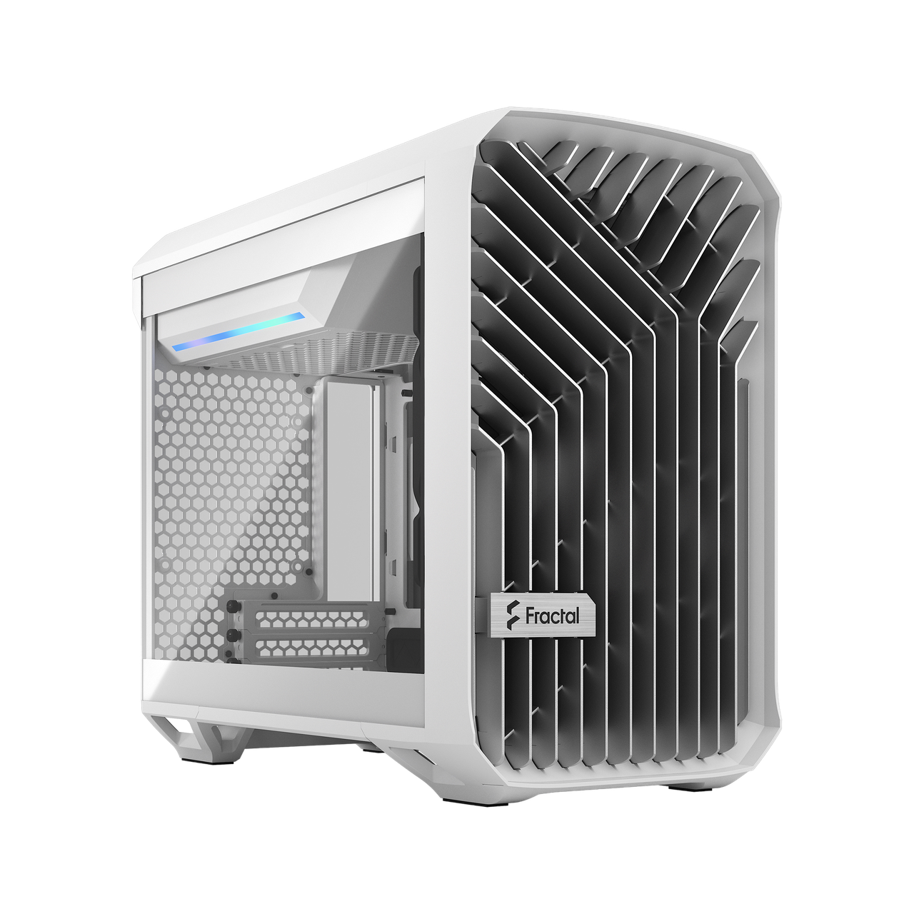 Корпус ПК без блока питания/ Case Fractal Design Torrent Nano TG Clear Tint, Mini-Tower, 1x180mm, 2xUSB-A 3.0 + 1xUSB 3.2 Type-C, mDTX, mITX White (FD-C-TOR1N-03)