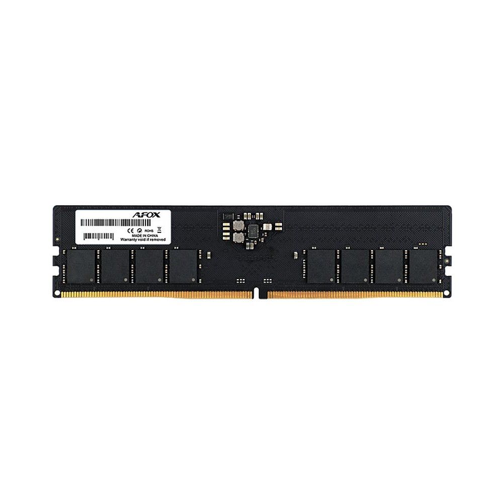 Модуль памяти Afox 32GB DDR5 5200Mhz UDIMM Single Channel Package (1x32GB) PC5-41600, 288- Pin, Non-ECC, Un-Buffered, CL42-42-42-83, 1.1V (AFLD532D2S2P)