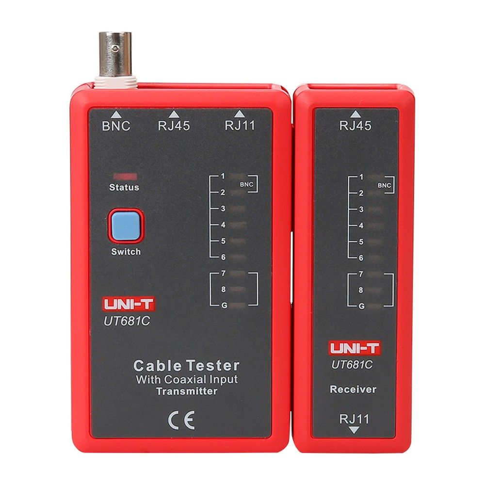 Прочие измерители UNI-T Кабельный тестер UT681C , RJ45, RJ 11/ 12 и BNC