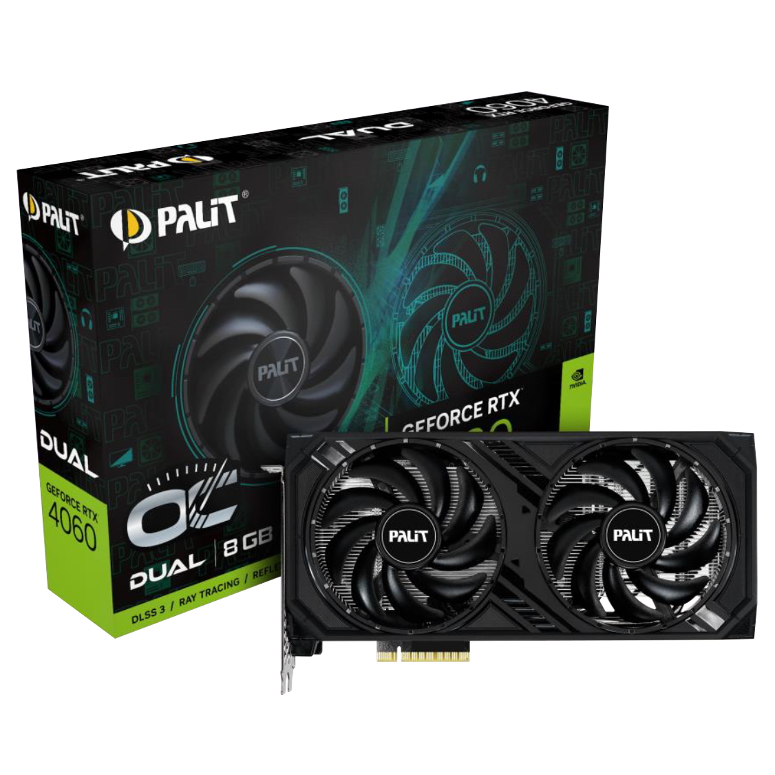 PALIT NE64060T19P1-1070D RTX4060 DUAL OC 8GB GDDR6 128bit 3-DP HDMI