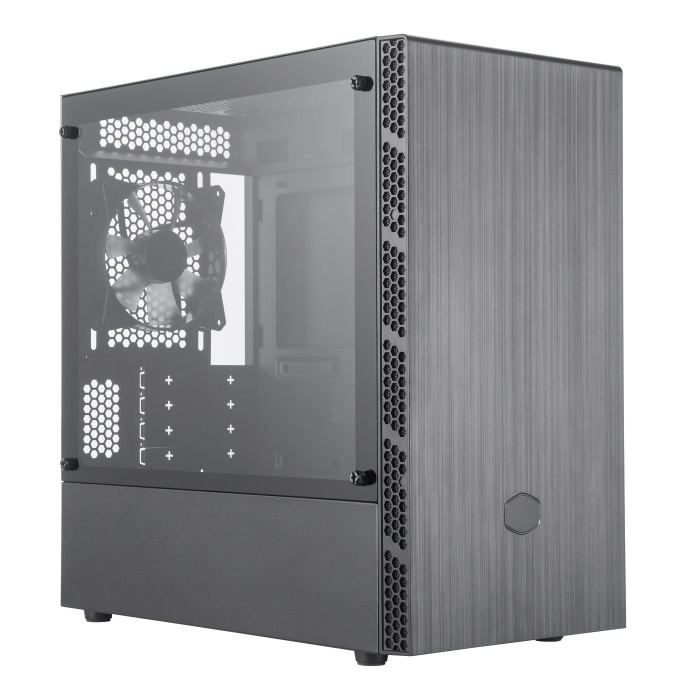 Корпус MasterBox MB400L, черный, без БП, 2x3.5", 2x2.5", 2x USB 3.2 Gen 1, 1x120 Fan, w/ o PSU, w/ o ODD, mATX (MCB-B400L-KGNN-S00)