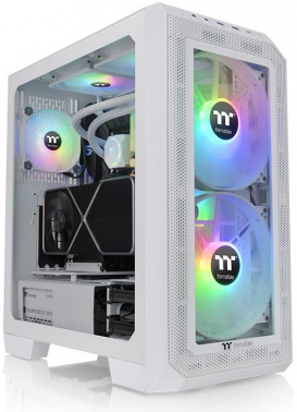 Корпус Thermaltake View 300 MX Snow белый без БП ATX 9x120mm 5x140mm 1x200mm 2xUSB3.0 audio bott PSU (CA-1P6-00M6WN-00)