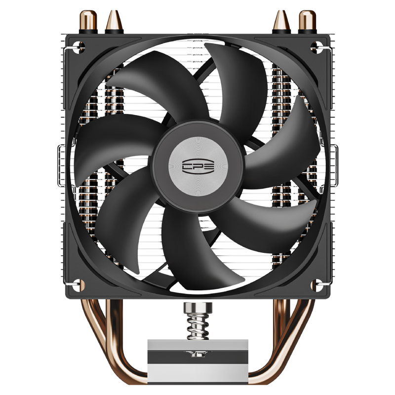 Кулер для процессора/ CPU Cooler PCCooler R200 (110W, 3-pin, 133mm, Al/Cu, 2x6mm, 1x92mm, 40.94CFM, 30dBA, 2200RPM, S: 1851/1700/1200/115X, AM5/AM4, silver, black)