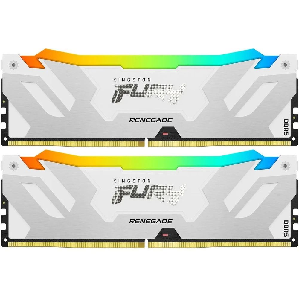 Модуль памяти Kingston 48GB DDR5 8000 FURY Renegade White RGB Non-ECC Unbuffered DIMM (Kit 2*24gb) CL38 (KF580C38RWAK2-48)