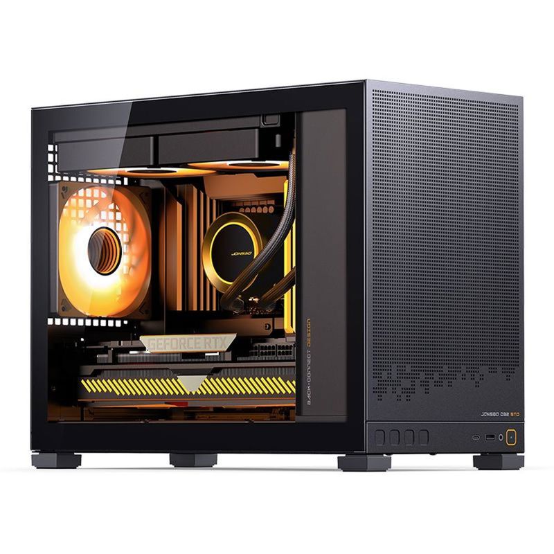 Корпус без блока питания/ Case JONSBO D32 STD, Mini-Tower, TG, no fan, 1xUSB-A 3.0 + 1xUSB-C 3.1, mATX, mITX Black (D32 STD BLACK)