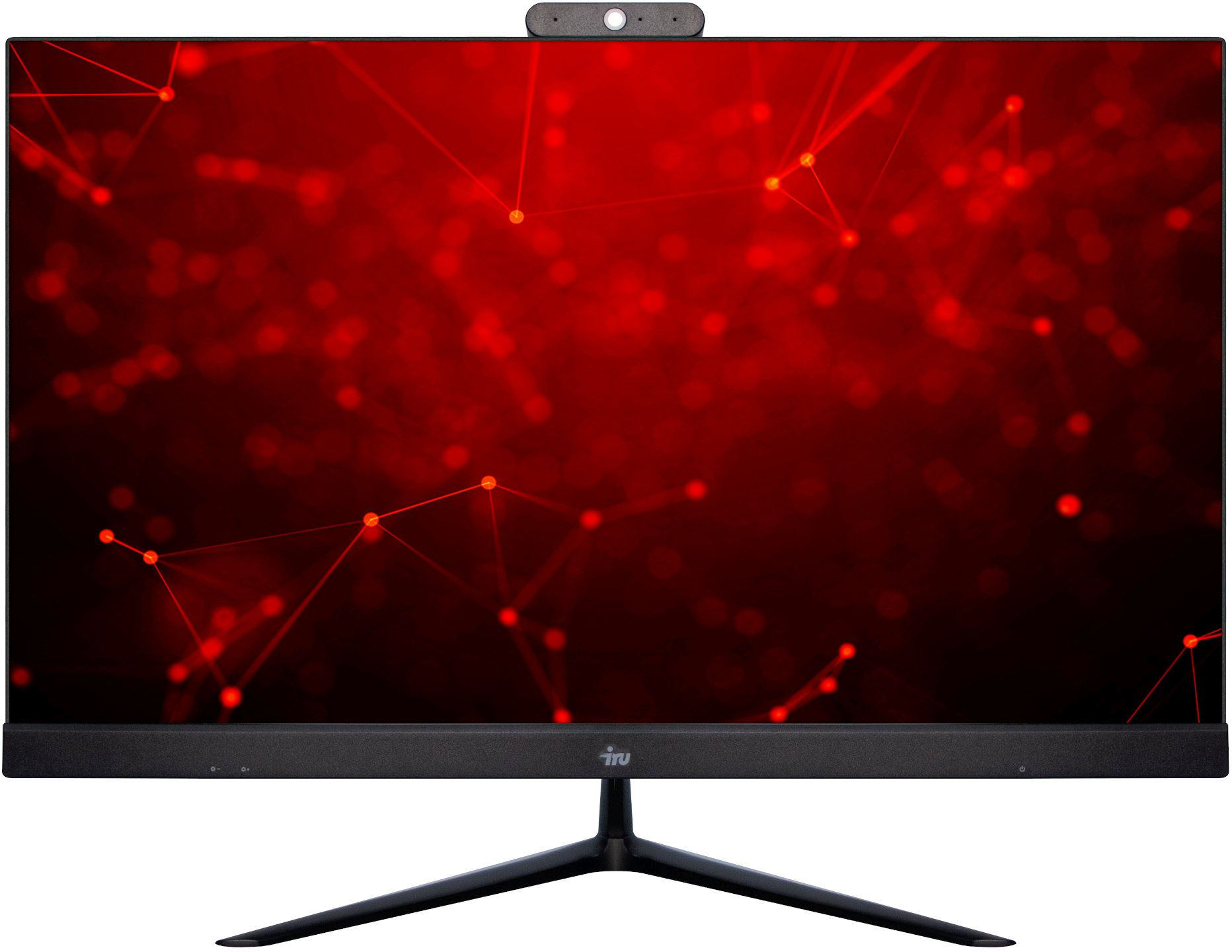 Моноблок IRU Агат 313 23.8" FHD i3 10100 (3.6) 8Gb SSD256Gb 630 DOS GbitEth WiFi BT 120W клавиатура мышь черный 1920x1080 (RUS) (2004773)