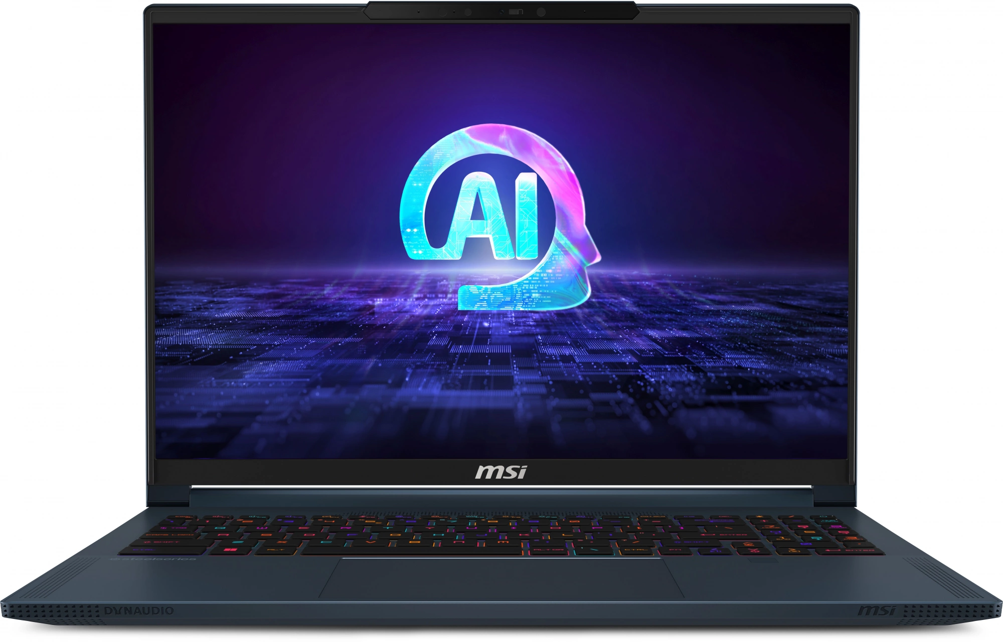 Ноутбук MSI Stealth 16 AI Studio A1VHG-061RU Core Ultra 9 185H 32Gb SSD2Tb RTX 4080 12Gb 16" IPS UHD+ (3840x2400) Win11 dk.blue WiFi BT (9S7-15F312-061)