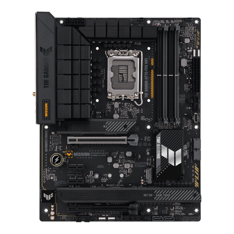 Материнская плата ASUS TUF GAMING H770-PRO WIFI, LGA1700, H770, 4*DDR5, HDMI+DP, 4xSATA3 + RAID, M2, Audio, Gb LAN, USB 3.2, USB 2.0, ATX (90MB1D50-M0EAY0)