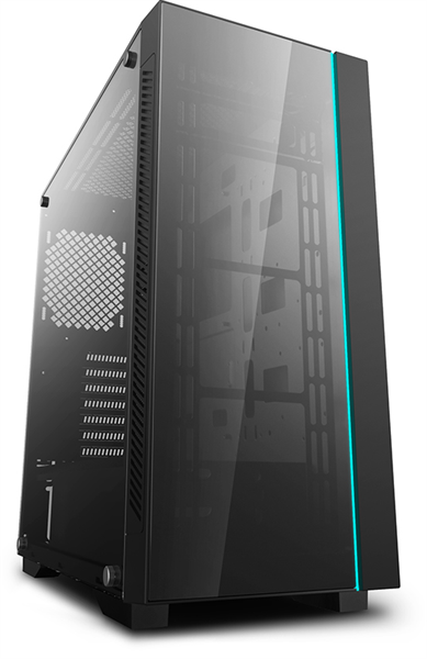 корпус Deepcool MATREXX 55 V3 без БП, боковое окно (закаленное стекло), LED strip спереди, черный, ATX
