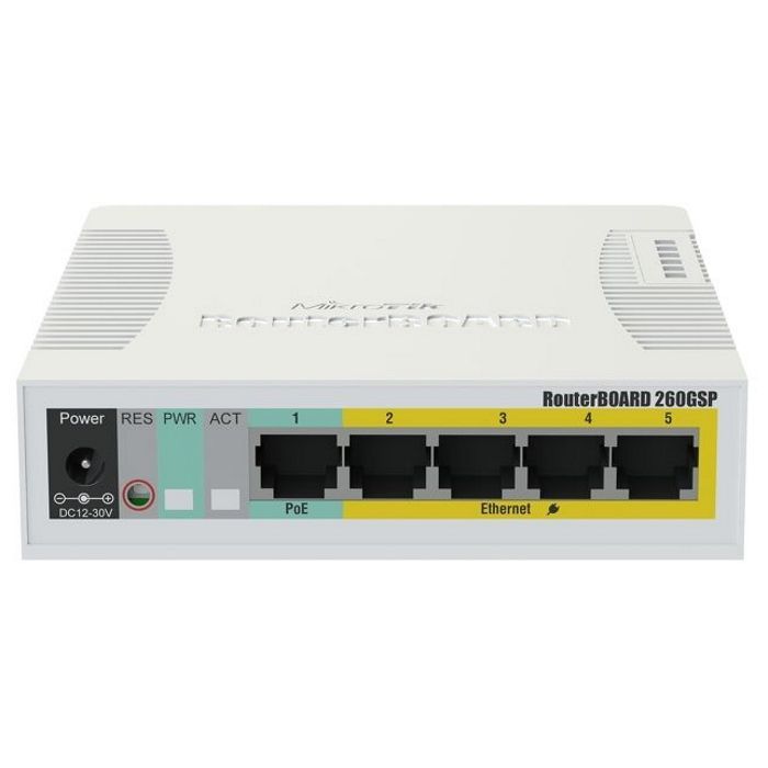 Картинка Коммутатор Mikrotik RB260GSP (CSS106-1G-4P-1S) 