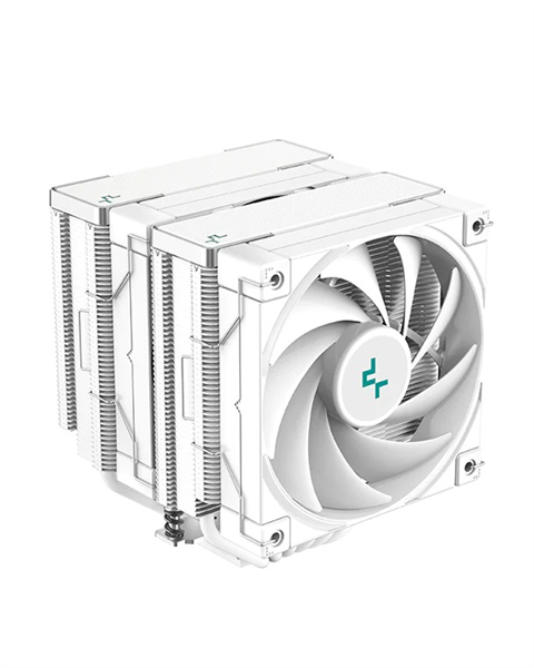 DEEPCOOL AK620 WH LGA20XX/ 1700/ 1200/ 115X/ AM5/ AM4 (8шт/ кор, TDP 260W, PWM, DUAL Fan 120mm, 6 тепл. трубок, белый) RET