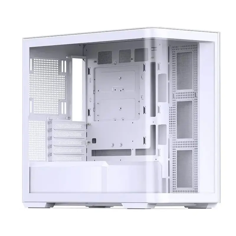 Корпус без блока питания/ Case JONSBO D300, Mini-Tower, TG, no fan, 2xUSB-A 3.2 + 1xUSB-C 3.2, mATX, mITX White (D300 WHITE)