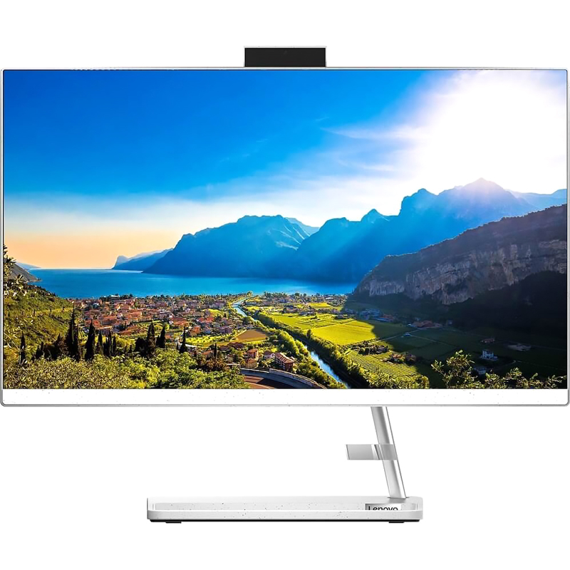 Моноблок Lenovo IdeaCentre AIO 3 24IAP7 23.8"(1920x1080 IPS)/Core i3 1215U(1.2Ghz)/8Gb/512SSDGb/noDVD/BT/WiFi/7.03kg/white/noOS + RU kbd, mouse USB (F0GH017HRK)