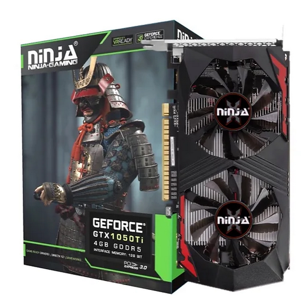 Видеокарта Ninja (Sinotex) Ninja GTX1050Ti PCIE (768SP) 4GB 128BIT GDDR5 DVI-D HDMI DP (NK105TI45F) RTL {20}